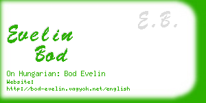 evelin bod business card